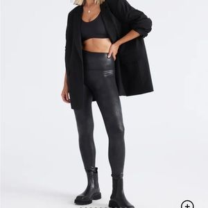 Knix X The Bird’s Papaya faux leather leggings
